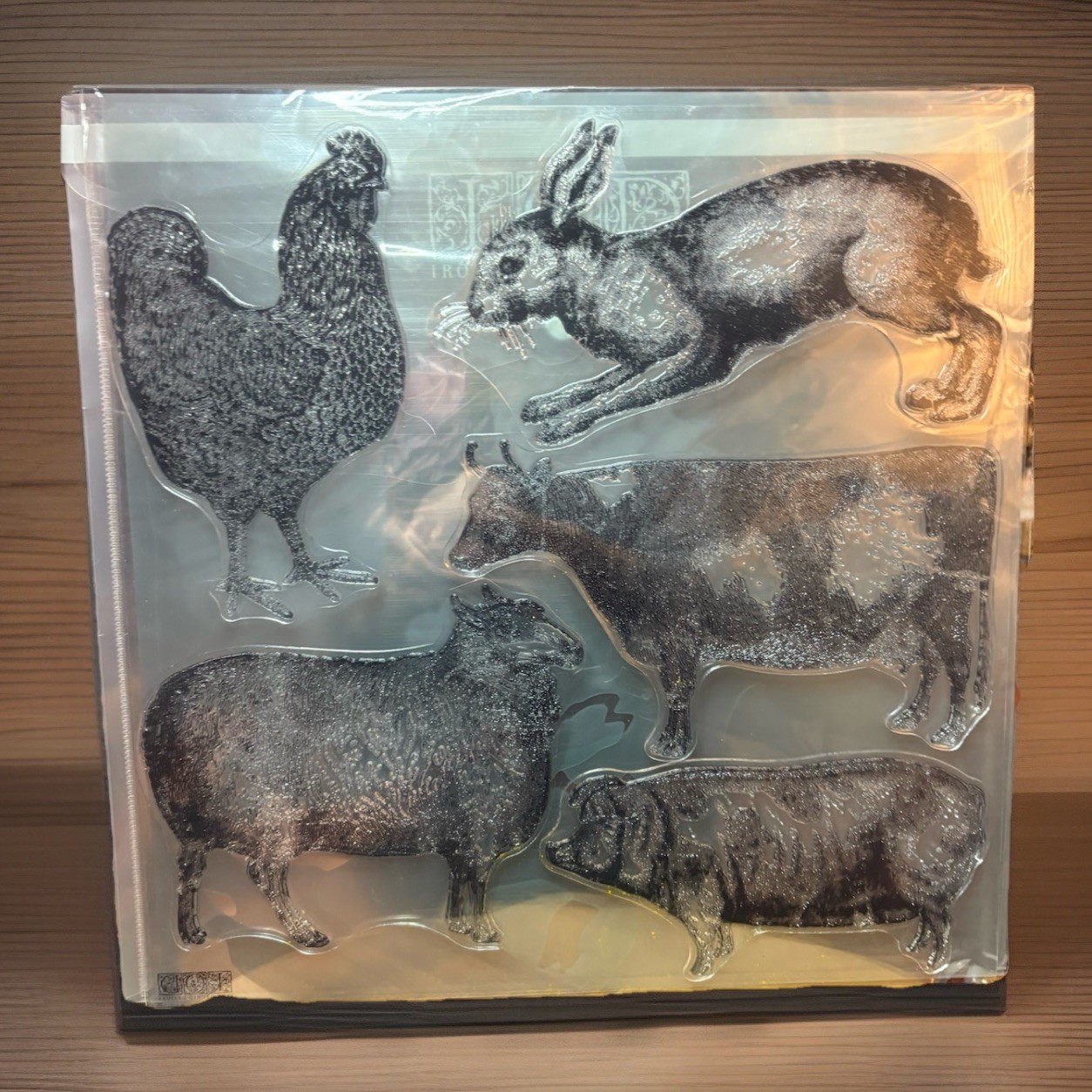 Iron Orchid Designs IOD 2020 RETIRED “Farm Animals” Stamp w/Masks & IODEnvelope