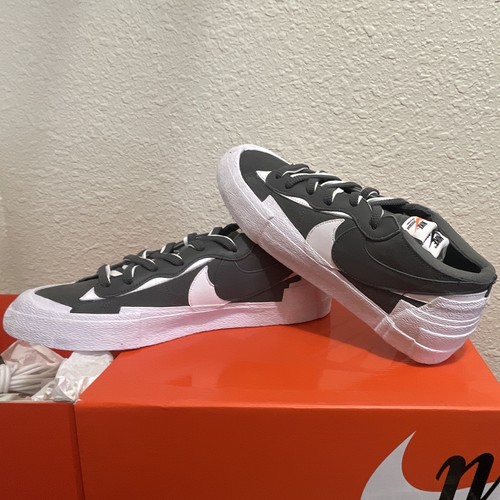 Nike sacai Blazer Low Iron Grey/White Suede Men's Sneakers DD1877-002