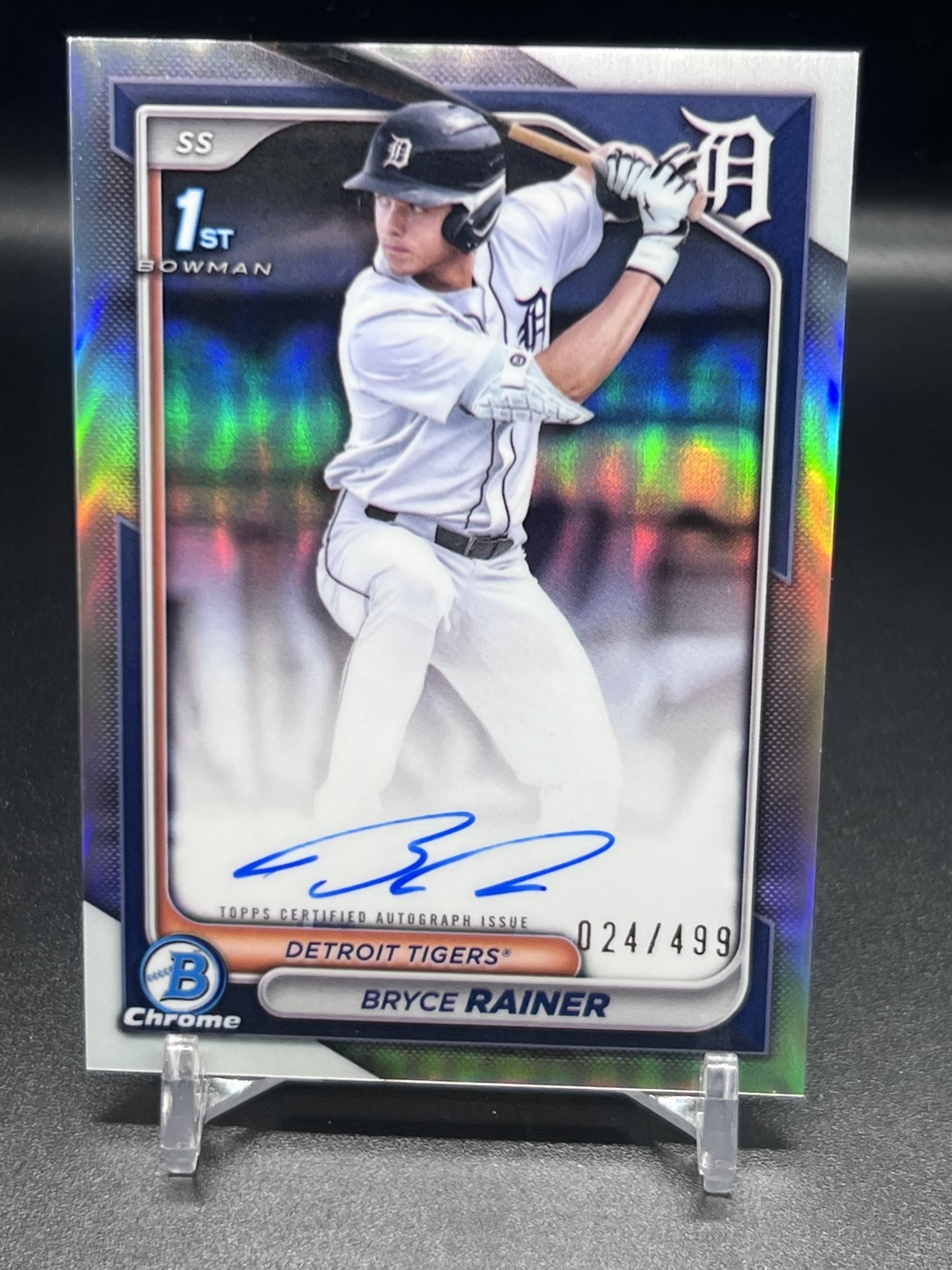 2024 Bowman Chrome Draft #CPA-BR  Refractor Bryce Rainer Auto /499