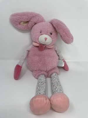 Doudou et Compagnie Paris Bunny Rabbit Pink Plush Baby Toy Stuffed Animal
