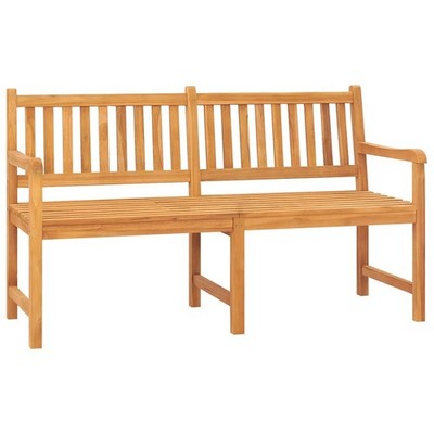 Outdoor Garden Bench Patio Garden Bench with Table Solid Wood Teak vidaXL