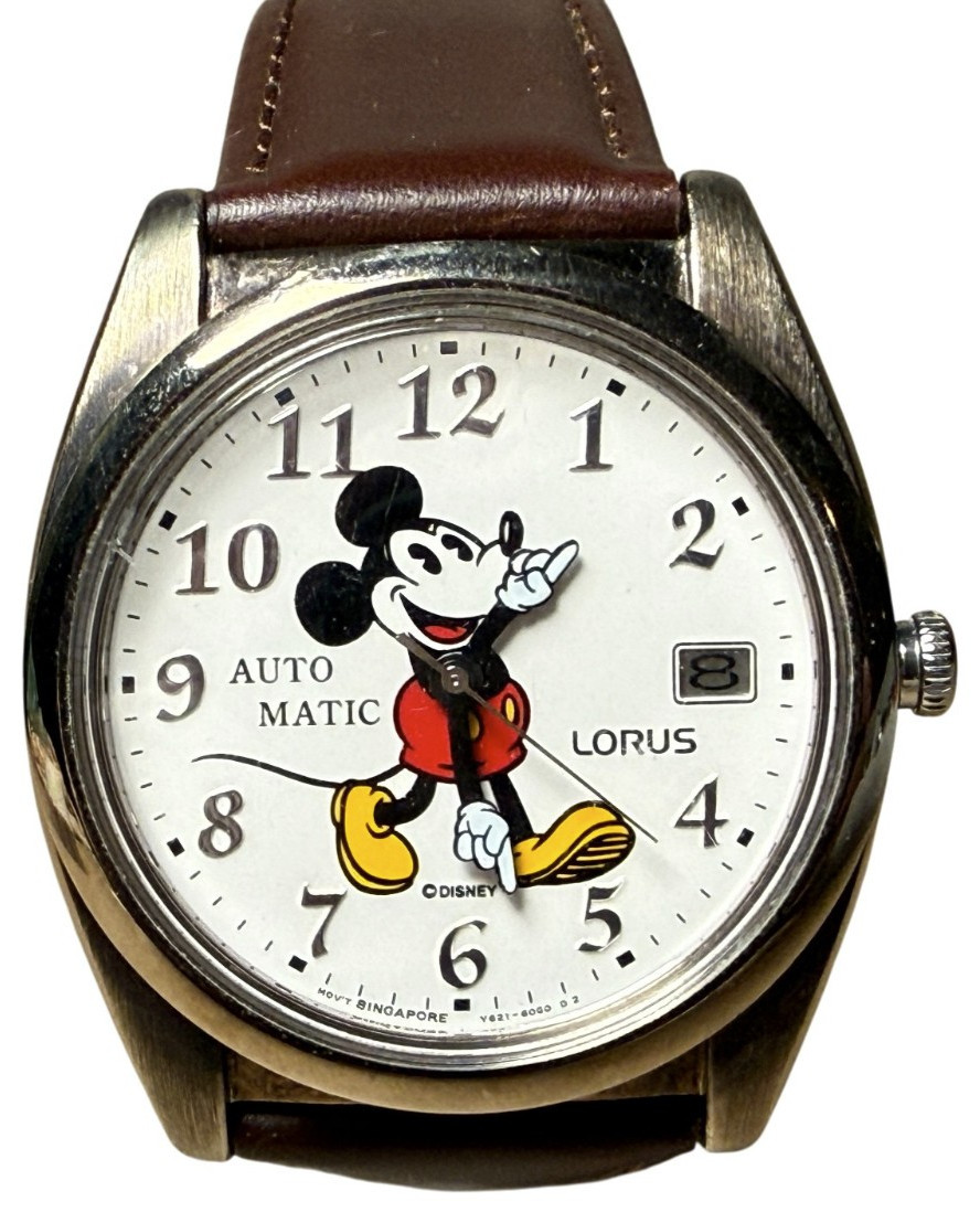 Rare Mickey Mouse Lorus Automatic mechanical wris… - image 1
