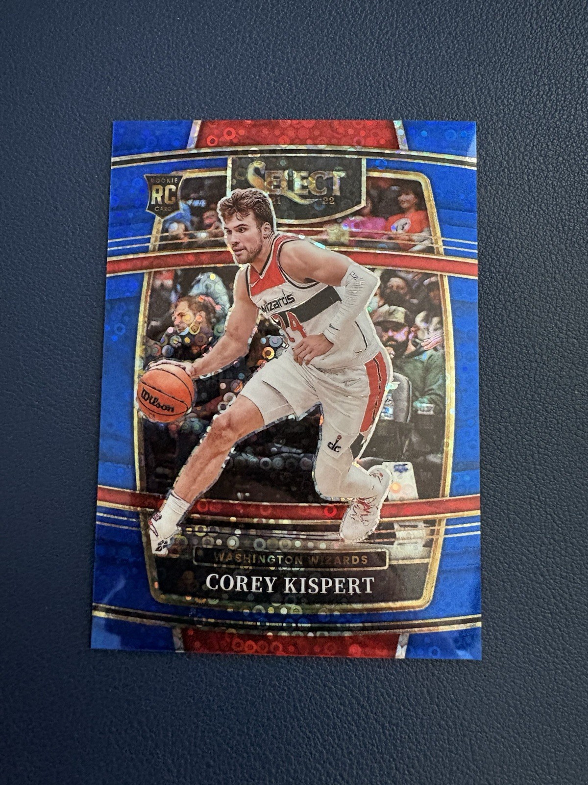 2021-22 Panini Select - Concourse Corey Kispert #81 Blue Disco Prizm /25 (RC)