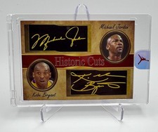 Michael Jordan Kobe Bryant Historic Cuts Auto Facimilie Basketball Card
