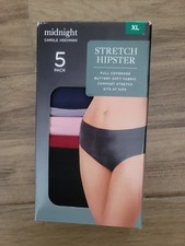 LOT OF 2 BOX CAROLE HOCHMAN MIDNIGHT WOMEN'S STRETCH HIPSTER 5PK.SIZE XL.NIB