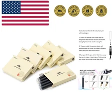 Fountain Pen Black Ink Cartridge International Standard 2.6mm Bore Diameter I...