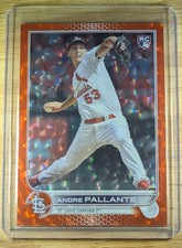 2022 Topps Update Andre Pallante RC Rookie Card #US59 Orange Foil /299 Cardinals. rookie card picture
