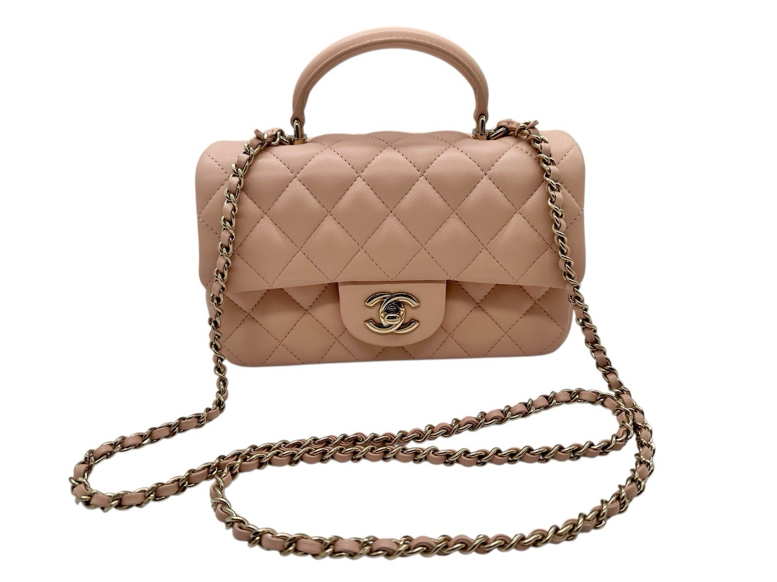 Chanel Mini Rectangular Bag Full Set Top Handle L… - image 7