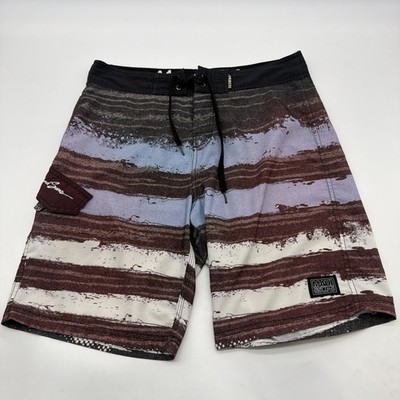 Maui & Sons Black 4 Way Stretch Shark Cargo Shorts Men Size 32 Multicolor.#46545