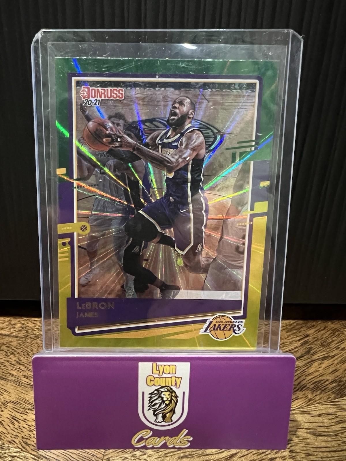 2020-21 Panini Donruss LeBron James Green Yellow Laser #12