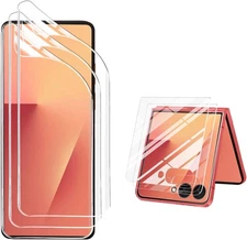 3 Pack for Samsung Galaxy Z Flip 7 Screen Protector,3 Front Tempered Glass + 3 M