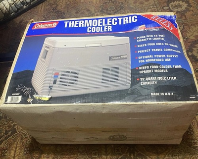 #ad Coleman Electric Cooler Warmer 32 Qt Power Chill Car Charger in Box $149.99