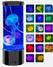 Jellyfish Lamp Black, 17 Color Changing, Mood Light, Aquarium Tank 6606B-1 New