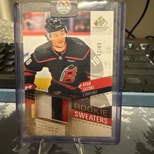 2025-26 SP Game Used Rookie Sweaters Patch Ryan Suzuki /49 Carolina Hurricanes