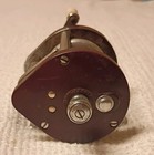 Ocean City 50 Vintage Casting Fishing Reel Maroon Side Plates White Handles — photo 4
