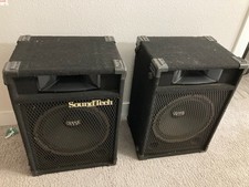 Pair SoundTech H15 15โ 2-Way PA Speakers 150W Made in USA