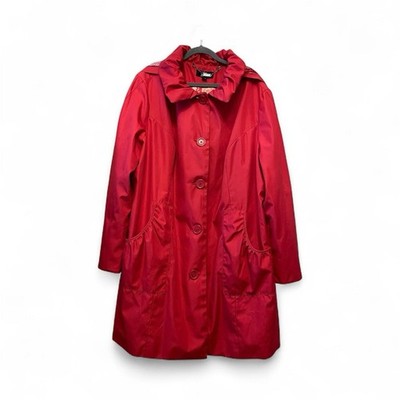 Dennis Basso Hot Pink Winter Regenmantel mit Kapuze Jack Schlangenhaut gefüttert Muster XXL