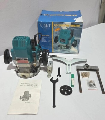 C.M.T. 3612 BR 1/2'' Electric Router 1600W Corded Plunge Router w/ Box Manual Acc