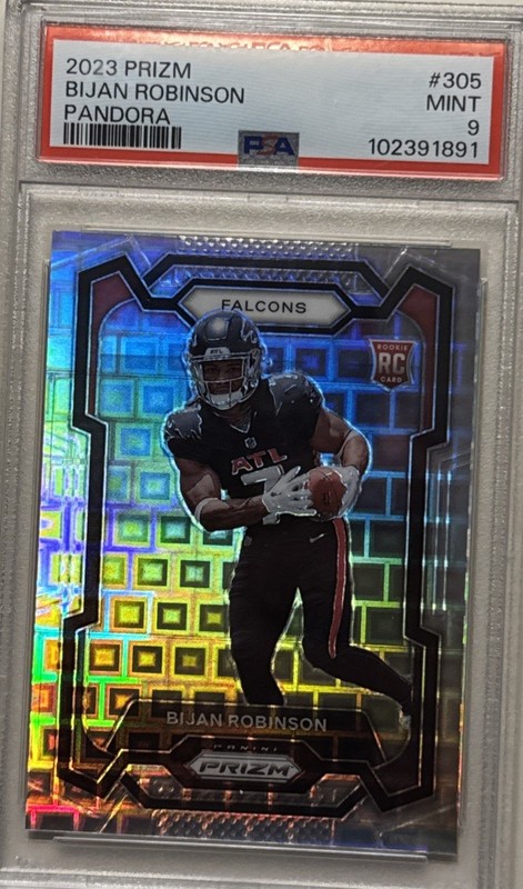Bijan Robinson 2023 Panini Prizm - Rookies #305 Pandora Prizm /400 (RC) PSA 9