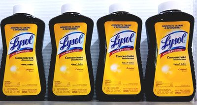Lysol Concentrate Disinfectant Original Scent 12 Fl oz PACK of 4 -FREE SHIPPING!