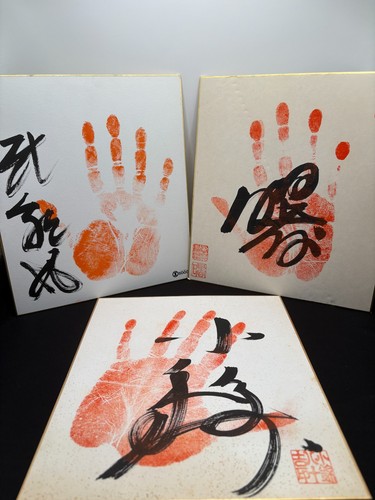 Rare Hawaiian Sumo Legends Tegata Set Akebono Musashimaru Konishiki From Japan