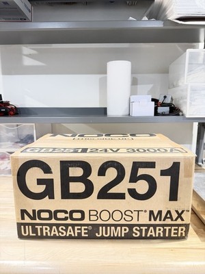 NOCO BOOST MAX GB251 3000A 24V ULTRASAFE PORTABLE JUMPER STARTER -FACTORY SEALED