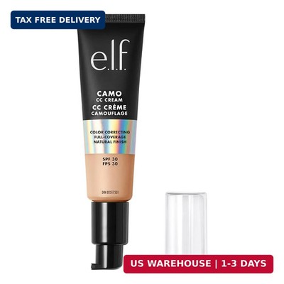 e.l.f. Camo CC Cream, Color Correcting Medium-To-Full Coverage Foundation with S
