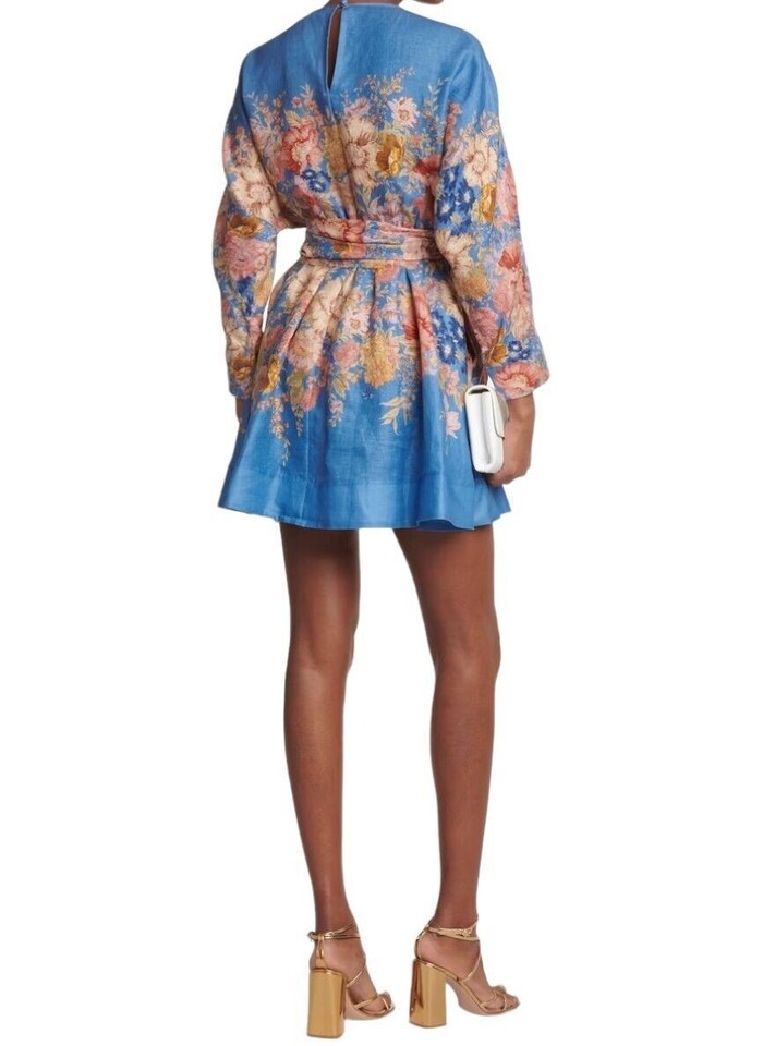 Zimmermann Women's Mini Abito Portafoglio Blue main image 1
