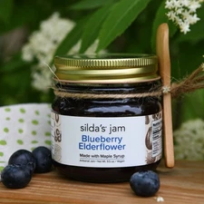 Silda's Artisanal Blueberry Elderflower Maple Jam & Wooden Spoon (NEW, UNOPENED)