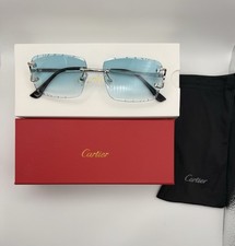 Cartier Big C Diamond Cut Green Frameless Lens Ct00920