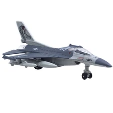 1/100 Fighter Aircraft F16 Jet Alloy Military Model Pull Back Simulation Plane A