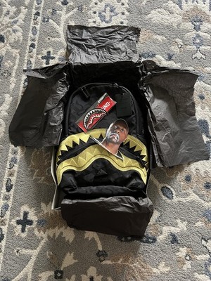 Sprayground x AB84 “Gold Shark” Backpack – Limited Edition (2016