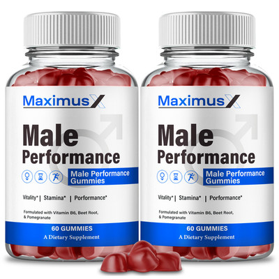 (2 Pack) Maximus X Gummies, Advanced MaximusX for Daily Energy Formula for Men