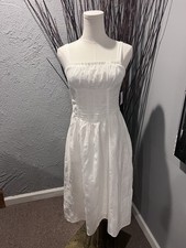 Wild Fable White Cotton Square Neck Smocked Sundress MIDI LENGTH Size XXS