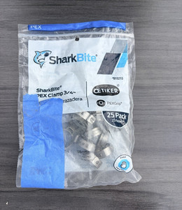 SharkBite 3/4 in Stainless Steel PEXGrip Clamp 25 Pack PEX Clamps 818215