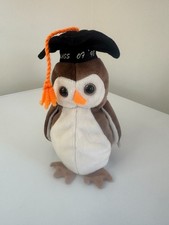 Authentic TY Beanie Baby WISE the owl class of  98. Retired-Tag Errors-Mint