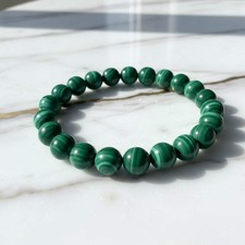 Malachit Kugelarmband 8mm - Edelstein Kristall Mineralien Heilstein Schmuck