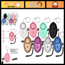 140DB Personal Security Alarm Keychain - 8 Pack with LED Lights, Emergency Safet