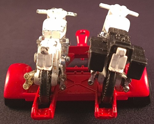 Vintage Matchbox Super Kings K-91 Motorcycle Trailer With Hondas 1970-80's - Picture 6 of 15