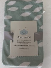 Cloud Island Changing Pad Cover Aqua Blue Fish Baby Machine Washable NEW