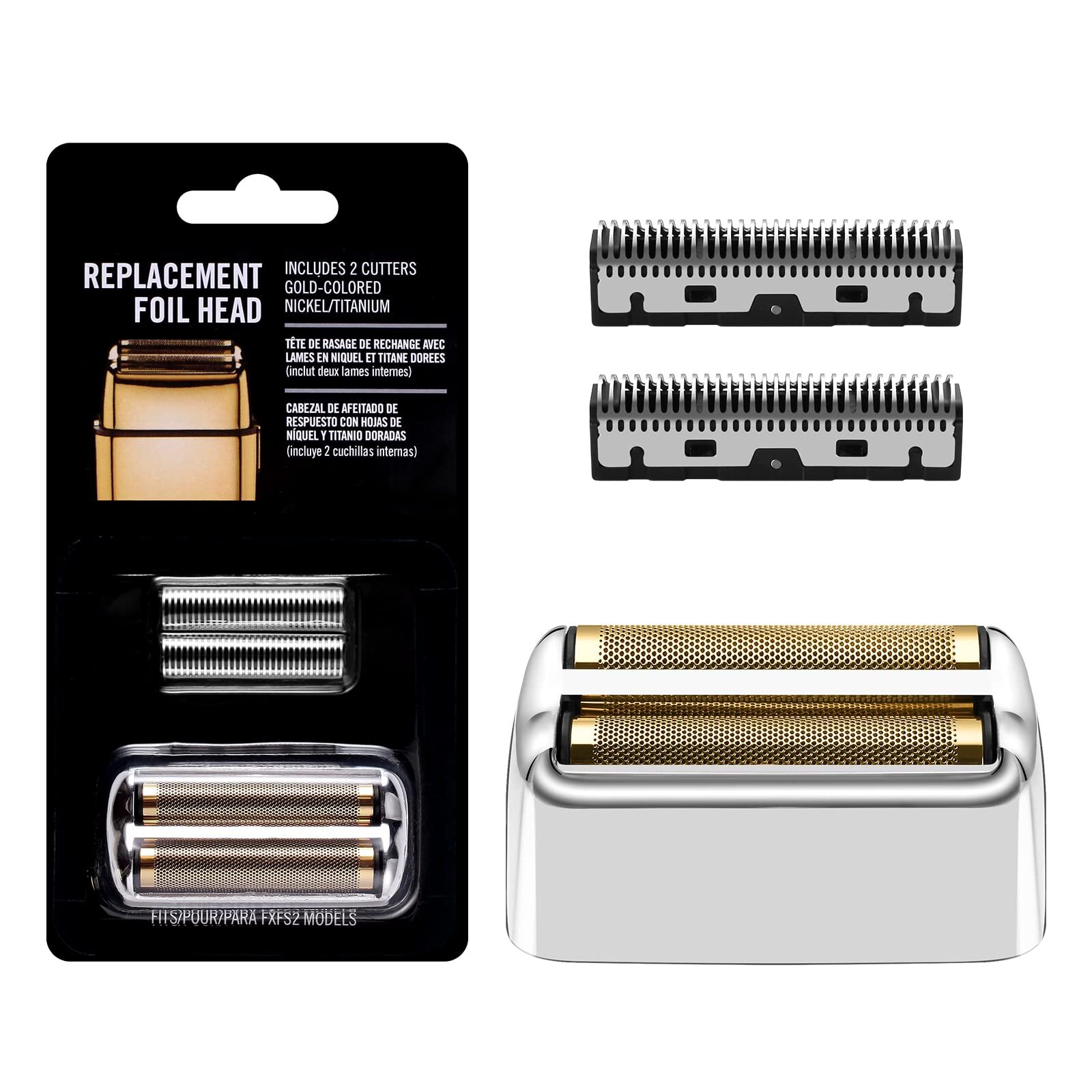 Replacement Foil and Cutters for BaBylissPRO Barberology Double Foil Shaver, ...