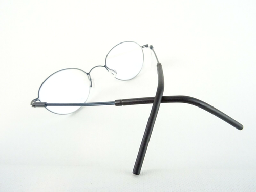 Gafas pequeñas sin níquel montura de gafas azul gafas pequeñas montura de titanio - Imagen 4 de 6