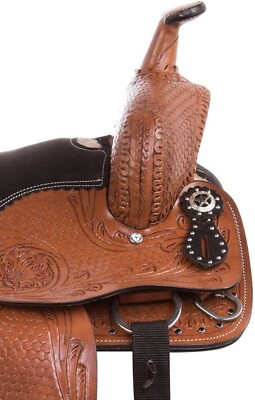 Selle Western Barrel Racing ASHMIRA - Cuir Premium - Taille 10 à 18 Pouces