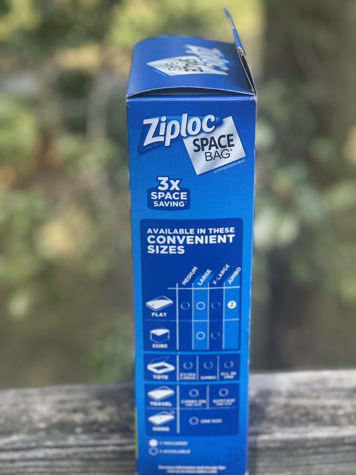 Ziploc Space Bag 4 Piece Bed & Linen Set 2x Extra Large Flats + 2x Jumbo Flats eBay