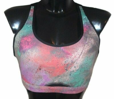 DAMEN SPORT SPORTS BH REEBOK BQ8182 HERO POWER EMERALD HAZE BUNT Gr. M 38    NEU