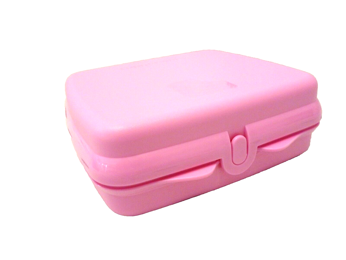 NEW Tupperware Sandwich Keeper Lunch Box Assorted Colours Blue