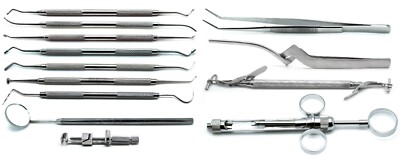 Amalgam Composite Set of 13 Dental Stainless Steel Premium Tray Setup New 