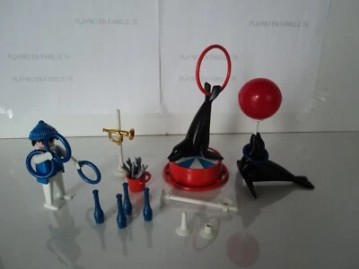 PLAYMOBIL vintage cirque dresseur otaries jonglage podium set 3518 de 1979 #1 - Photo 1/3