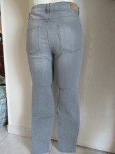 Jean Slim F&D FASHION – Taille 12/14 Ans (152 Cm), Gris Imprimé Fleurs – Occasion Très Bon état
