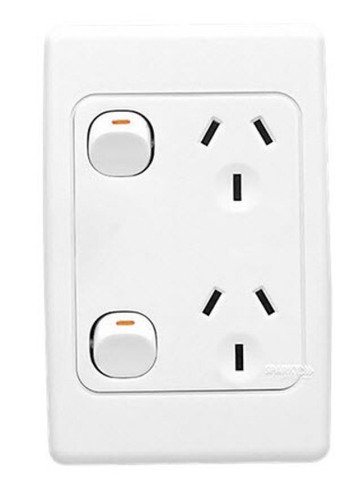 10A AMP Vertical Double Single Power Point Gang Wall Switch Socket outlet GPO - Picture 16 of 16